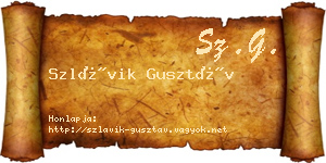 Szlávik Gusztáv névjegykártya