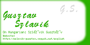 gusztav szlavik business card